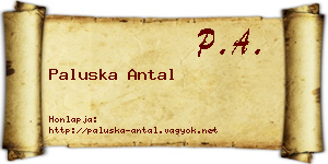Paluska Antal névjegykártya